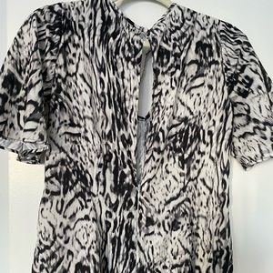 Topshop black and white animal print romper